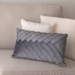 Chase Pleated Cushion - Grey . BBLTSH190604GY