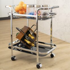 Skylar Silver Serving Trolley . KGLHAW160306BK