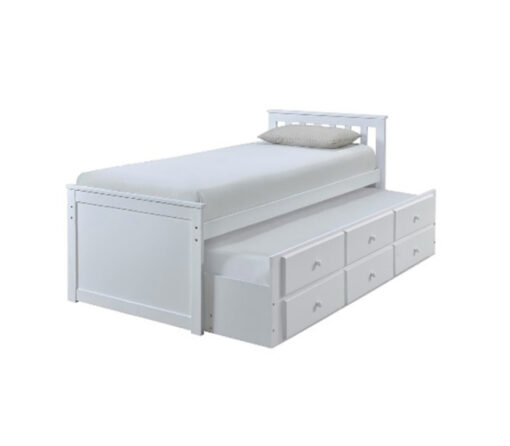 Eleanor Single Size Bed Frame with Pullout & 3 Drawers