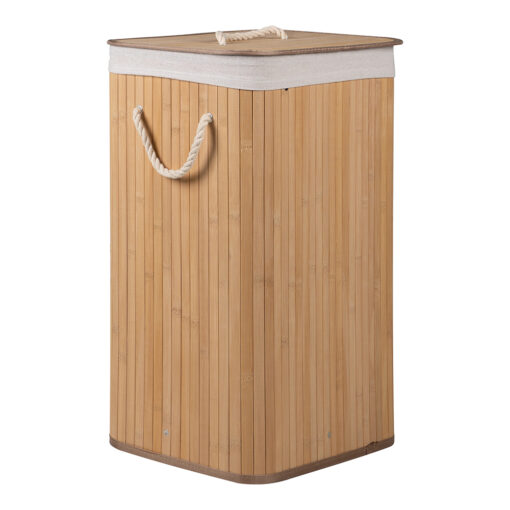 Robie 72L Folding Bamboo Laundry Hamper with Lid