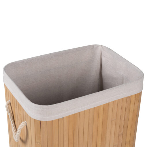 Robie 72L Folding Bamboo Laundry Hamper with Lid - Image 3