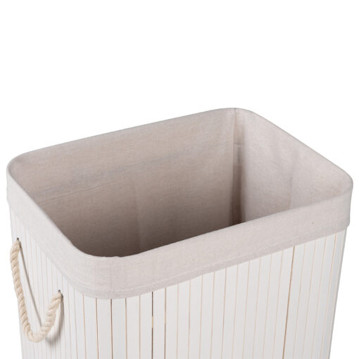 Robie 72L Folding Bamboo Laundry Hamper with Lid - Image 5