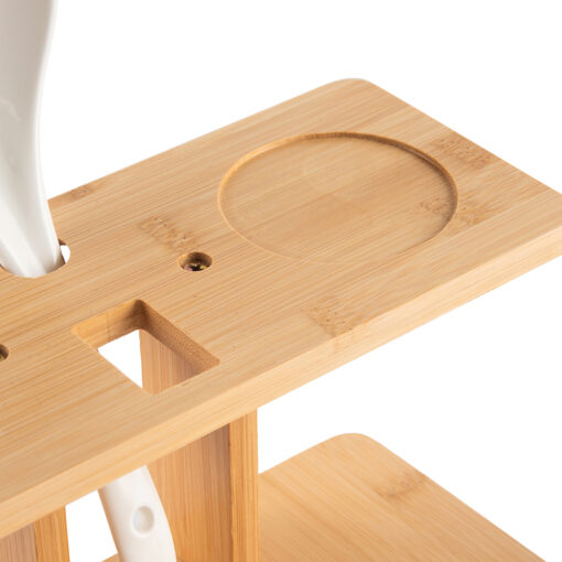 Soup Set For 6 with Bamboo Stand - Image 6