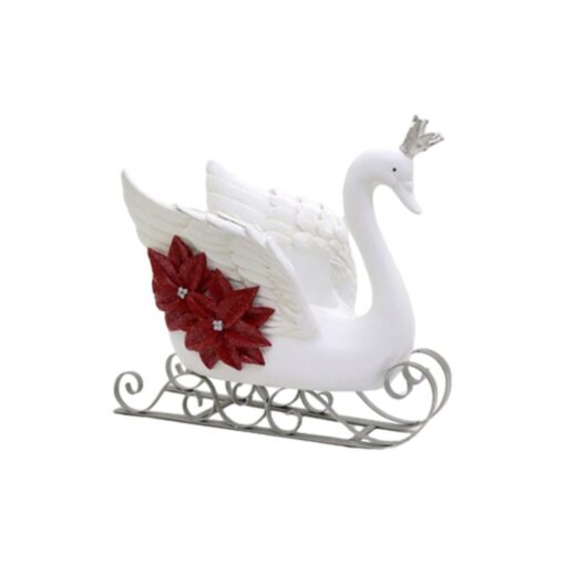 Swan Sleigh with Crown