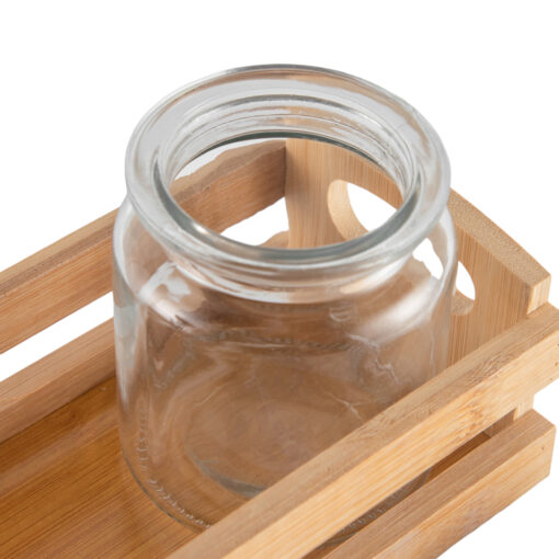 3 Pcs Glass Jar with Bamboo Stand - Image 7