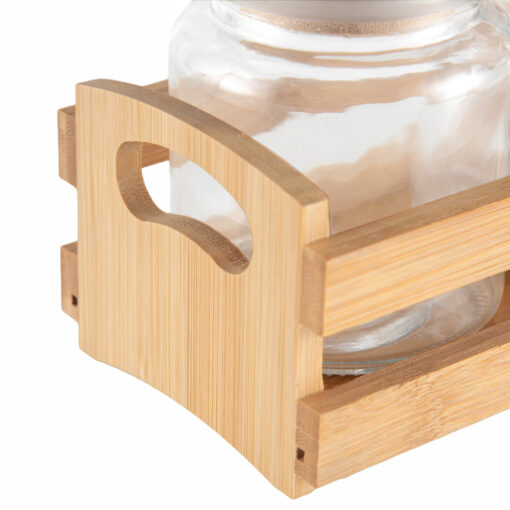 3 Pcs Glass Jar with Bamboo Stand - Image 8