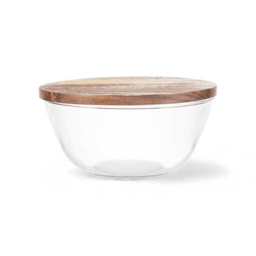 Glass Bowl with Acacia Lid - Image 8