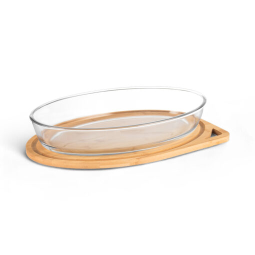 Glass Baking Dish with Bamboo Tray - Image 7