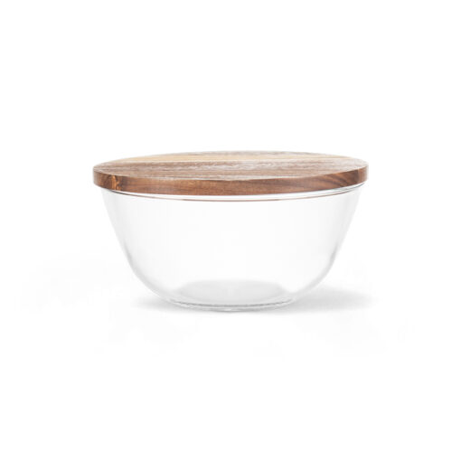 Glass Bowl with Acacia Lid - Image 12