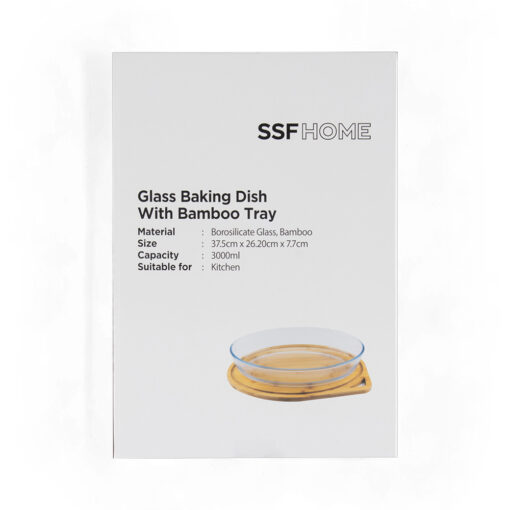 Glass Baking Dish with Bamboo Tray - Image 10