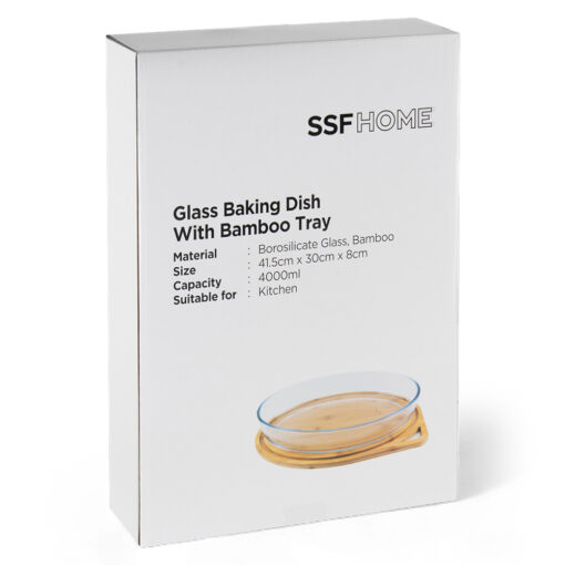 Glass Baking Dish with Bamboo Tray - Image 6