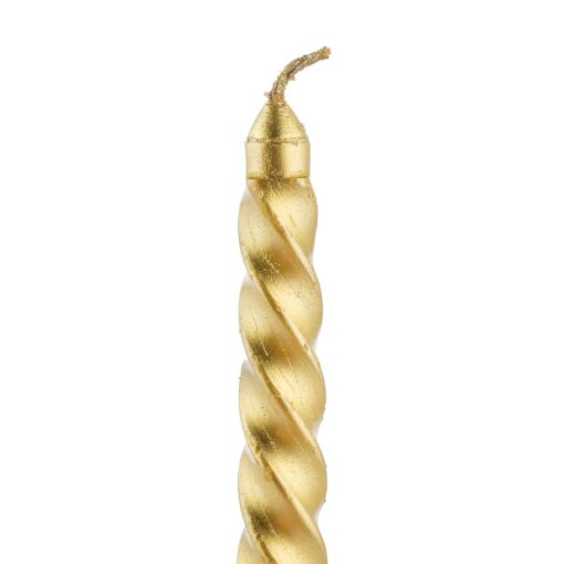 10" Taper Candle Gold - Image 2