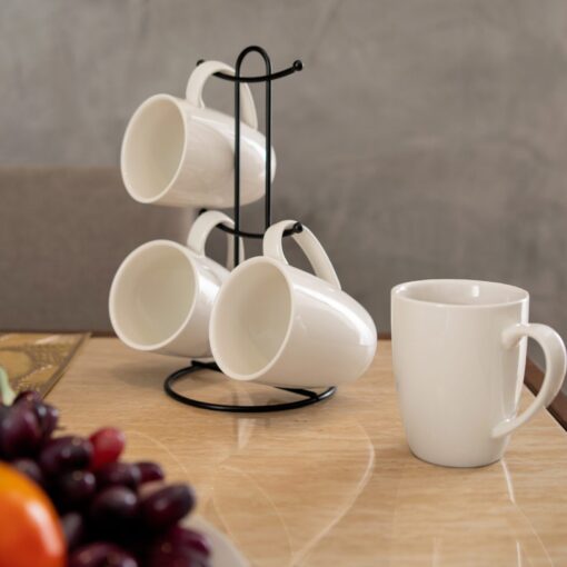 4 Pcs Mug Set with Rack - Image 3