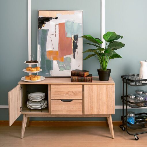 Rustic Scandinavian Cabinet (2 Drawers 2 Doors) - Image 10