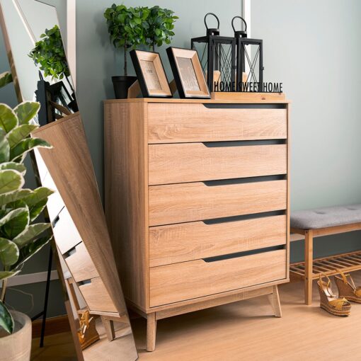 Rustic Scandinavian Chest (5 Drawers) - Image 8