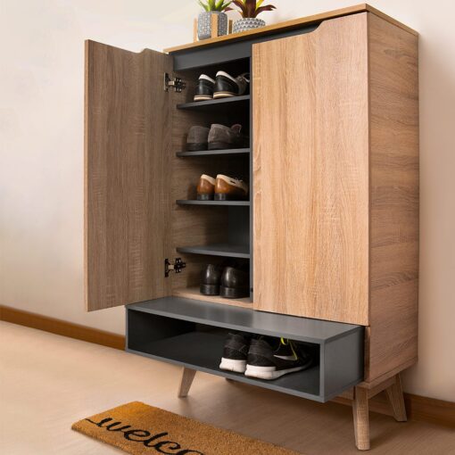 Rustic Scandinavian Shoe Cabinet - Image 3