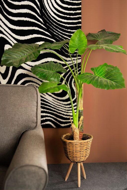 Maureen Potted Taro Leaves Tree (120cm) - Image 2