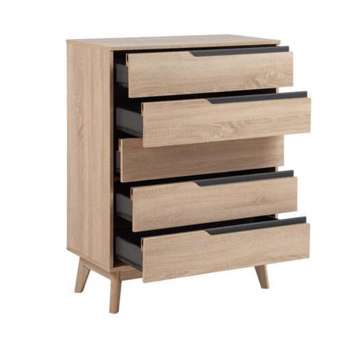 Rustic Scandinavian Chest (5 Drawers) - Image 3
