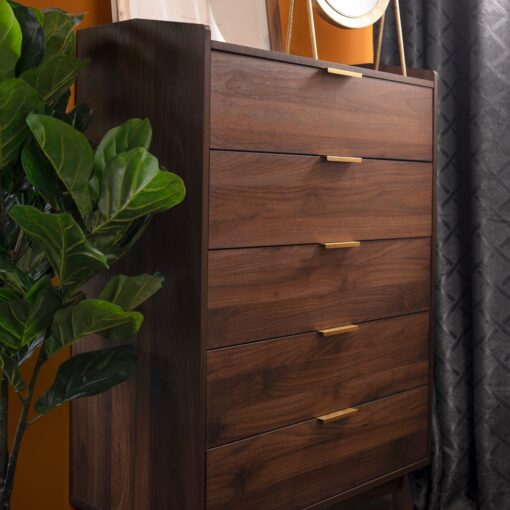 Mocha Lux Chest (5 Drawers) - Image 3