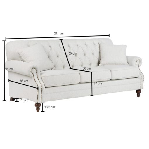 Lowery 3 Seater Sofa - Image 8