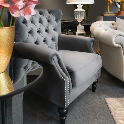 Bintang Tufted Nailhead Armchair - Image 15
