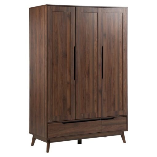 Mocha Lux Wardrobe (3 Doors 2 Drawers)
