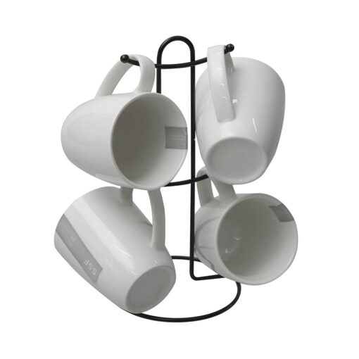 4 Pcs Mug Set with Rack