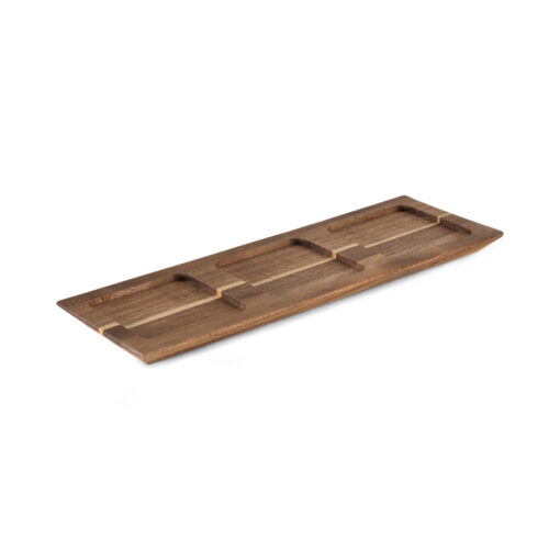3 Pcs Glass Bowl Set with Wooden Tray - Image 5