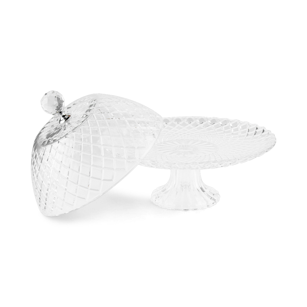 Glass Cake Stand with Dome Lid (18cm) - Image 3