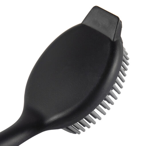 Dish Brush with TPR Bristle Bamboo Handle (H27cm) - Image 5