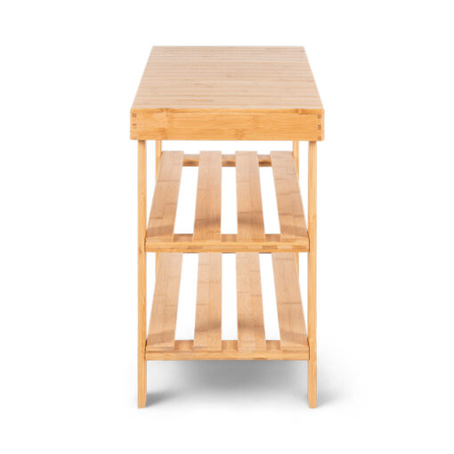 Haru Bamboo Bench with Shoe Storage - Image 3