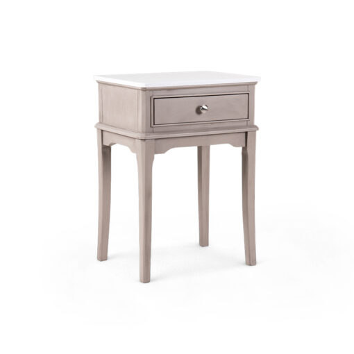Ruby Marble Top 1 Drawer Nightstand