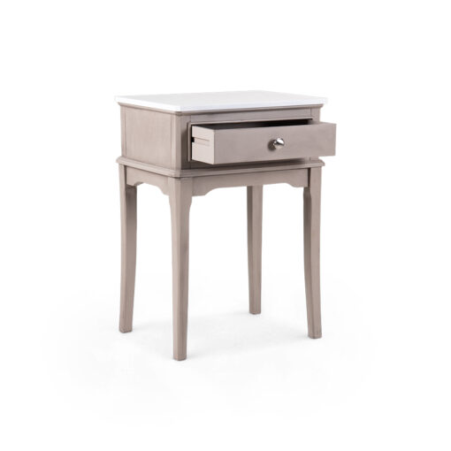Ruby Marble Top 1 Drawer Nightstand - Image 2