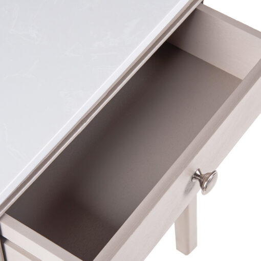 Ruby Marble Top 1 Drawer Nightstand - Image 5
