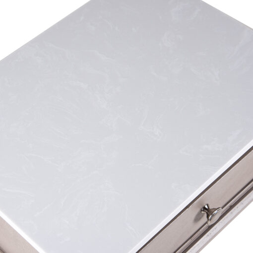 Ruby Marble Top 1 Drawer Nightstand - Image 6