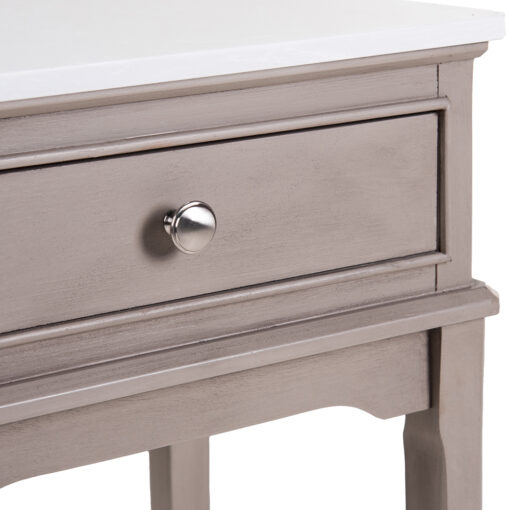 Ruby Marble Top 1 Drawer Nightstand - Image 8
