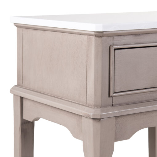 Ruby Marble Top 1 Drawer Nightstand - Image 9