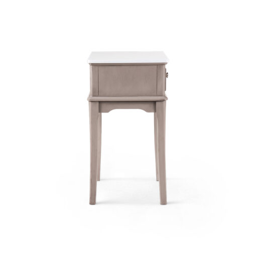 Ruby Marble Top 1 Drawer Nightstand - Image 3