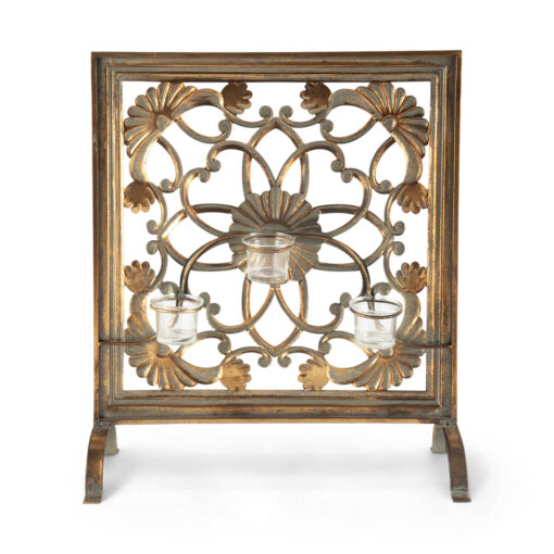 Metal Panel Candle Holder (H48.5cm) - Image 2