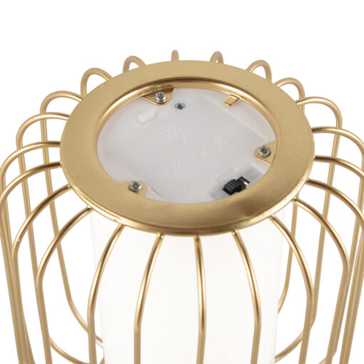 Metal Wire Lantern with LED Candle (H18cm) - Image 3