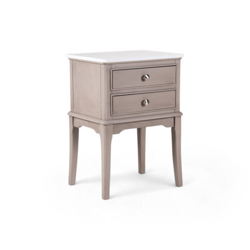 Ruby Marble Top 2 Drawers Nightstand