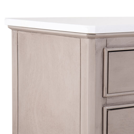 Ruby Marble Top 2 Drawers Nightstand - Image 12