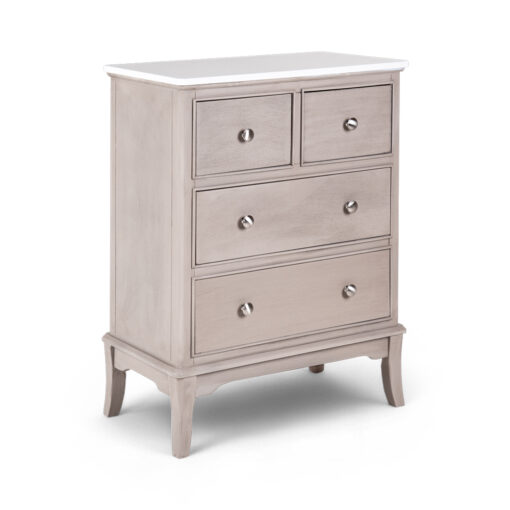 Ruby Marble Top Chest of 4 Drawers