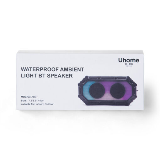 Uhome Waterproof Ambiente Light Bluetooth Speaker - Image 36