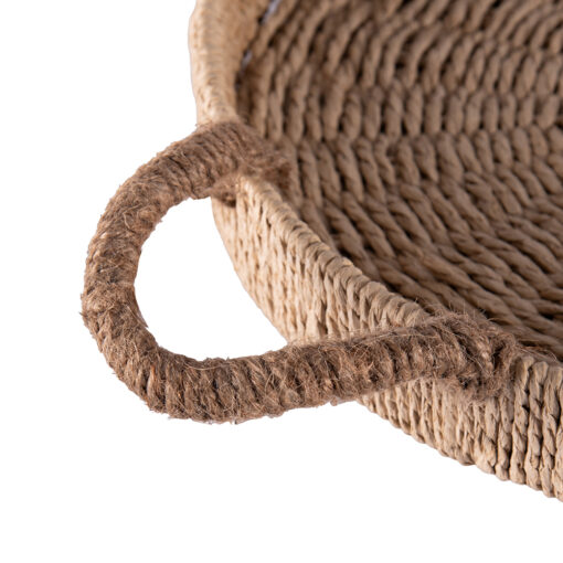 Woven Tray with Handle (Dia. 35cm) - Image 4