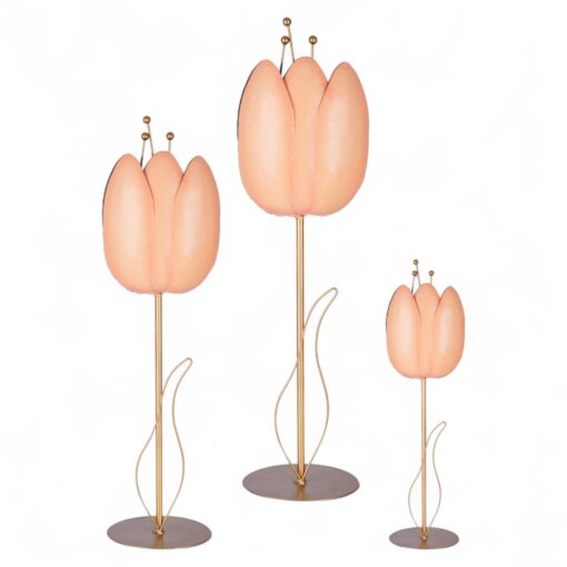 Metal Flower Decor (Set of 3) - Image 2