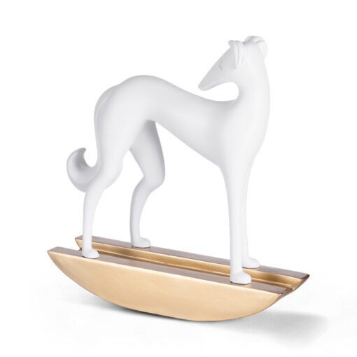 Resin Dog on the Base (H28cm)