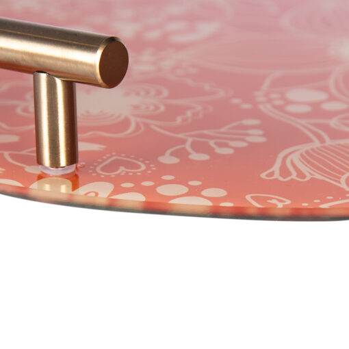 Round Glass Tray with Handle - Image 4