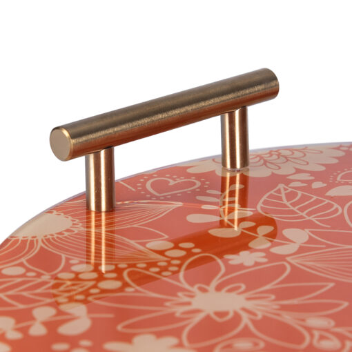 Round Glass Tray with Handle - Image 5
