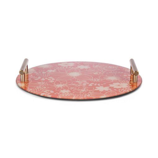 Round Glass Tray with Handle - Image 2